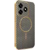 Coque arrière Phonesta Luxury Carbon Fiber avec MagSafe pour HONOR X5c Plus - Marron 0