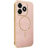 Coque arrière Phonesta Luxury Carbon Fiber avec MagSafe pour HONOR X5c Plus - Rose 0