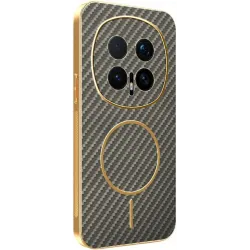 Coque arrière Phonesta Luxury Carbon Fiber avec MagSafe pour HONOR Magic8 Pro - Marron