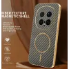 Coque arrière Phonesta Luxury Carbon Fiber avec MagSafe pour HONOR Magic8 Pro - Marron 1