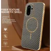 Coque arrière Phonesta Luxury Carbon Fiber avec MagSafe pour OnePlus 15R - Marron 1