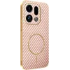 Coque arrière Phonesta Luxury Carbon Fiber avec MagSafe pour Oppo Find X9 Pro - Rose 0
