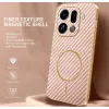 Coque arrière Phonesta Luxury Carbon Fiber avec MagSafe pour Oppo Find X9 Pro - Rose 1