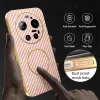 Coque arrière Phonesta Luxury Carbon Fiber avec MagSafe pour Xiaomi 17 Ultra - Rose 6