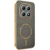 Coque arrière Phonesta Luxury Carbon Fiber avec MagSafe pour Xiaomi Redmi Note 15 4G/5G / Xiaomi Poco M8 - Marron 0