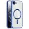 Coque arrière Phonesta Luxury Crystal avec MagSafe pour Apple iPhone 17e/16e - Transparent/Bleu foncé