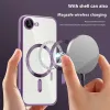 Coque arrière Phonesta Luxury Crystal avec MagSafe pour Apple iPhone 17e/16e - Transparent/Violet foncé 4