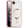 Coque arrière Phonesta Luxury Crystal avec MagSafe pour Apple iPhone 17e/16e - Transparent/Rose