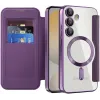 Coque portefeuille Phonesta Luxury Crystal avec MagSafe pour Samsung Galaxy S24 FE - Violet foncé 2