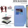 Coque portefeuille Phonesta Luxury Crystal avec MagSafe pour Samsung Galaxy S24 FE - Bleu clair 5
