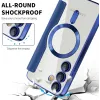 Coque portefeuille Phonesta Luxury Crystal avec MagSafe pour Samsung Galaxy S24 FE - Bleu foncé 6