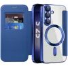 Coque portefeuille Phonesta Luxury Crystal avec MagSafe pour Samsung Galaxy S25/S24 - Bleu foncé 2