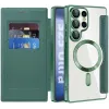 Coque portefeuille Phonesta Luxury Crystal avec MagSafe pour Samsung Galaxy S25 Ultra - Vert foncé 2