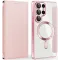 Coque portefeuille Phonesta Luxury Crystal avec MagSafe pour Samsung Galaxy S25 Ultra - Rose