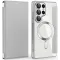 Coque portefeuille Phonesta Luxury Crystal avec MagSafe pour Samsung Galaxy S25 Ultra - Argent