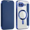 Coque portefeuille Phonesta Luxury Crystal avec MagSafe pour Google Pixel 9a - Bleu foncé