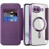 Coque portefeuille Phonesta Luxury Crystal avec MagSafe pour Google Pixel 9a - Violet foncé 2