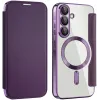 Coque portefeuille Phonesta Luxury Crystal avec MagSafe pour Samsung Galaxy A36/A56 - Violet foncé