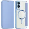 Coque portefeuille Phonesta Luxury Crystal avec MagSafe pour Samsung Galaxy S25 Edge - Bleu clair