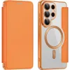 Coque portefeuille Phonesta Luxury Crystal avec MagSafe pour Samsung Galaxy S26 Ultra - Orange 0