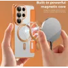 Coque portefeuille Phonesta Luxury Crystal avec MagSafe pour Samsung Galaxy S26 Ultra - Orange 3
