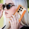 Coque portefeuille Phonesta Luxury Crystal avec MagSafe pour Samsung Galaxy S26 Ultra - Orange 7