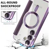 Coque portefeuille Phonesta Luxury Crystal Puffed avec MagSafe pour Samsung Galaxy S24 FE - Violet foncé 6