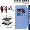 Coque portefeuille Phonesta Luxury Crystal Puffed avec MagSafe pour Samsung Galaxy S25/S24 - Bleu clair 3