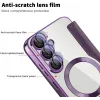 Coque portefeuille Phonesta Luxury Crystal Puffed avec MagSafe pour Samsung Galaxy S25/S24 - Violet foncé 5
