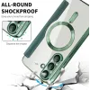 Coque portefeuille Phonesta Luxury Crystal Puffed avec MagSafe pour Samsung Galaxy S25 Plus/S24 Plus - Vert foncé 5