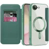 Coque portefeuille Phonesta Luxury Crystal Puffed avec MagSafe pour Apple iPhone 17e/16e - Vert foncé 2