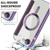 Coque portefeuille Phonesta Luxury Crystal Puffed avec MagSafe pour Apple iPhone 17e/16e - Violet foncé 6