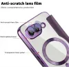 Coque portefeuille Phonesta Luxury Crystal Puffed avec MagSafe pour Google Pixel 9a - Violet foncé 8