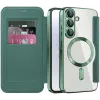 Coque portefeuille Phonesta Luxury Crystal Puffed avec MagSafe pour Samsung Galaxy A36/A56 - Vert foncé 2