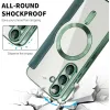 Coque portefeuille Phonesta Luxury Crystal Puffed avec MagSafe pour Samsung Galaxy A36/A56 - Vert foncé 7