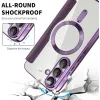 Coque portefeuille Phonesta Luxury Crystal Puffed avec MagSafe pour Samsung Galaxy A36/A56 - Violet foncé 7