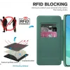 Coque portefeuille Phonesta Luxury Crystal Puffed avec MagSafe pour Samsung Galaxy A16 - Vert foncé 2