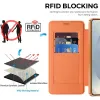 Coque portefeuille Phonesta Luxury Crystal Puffed avec MagSafe pour Samsung Galaxy S26 - Orange 4