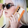Coque portefeuille Phonesta Luxury Crystal Puffed avec MagSafe pour Samsung Galaxy S26 Plus - Orange 7