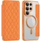 Coque portefeuille Phonesta Luxury Crystal Puffed avec MagSafe pour Samsung Galaxy S26 Ultra - Orange
