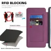 Coque portefeuille Phonesta Luxury Leather avec MagSafe pour Samsung Galaxy S25 Edge - Violet foncé 6
