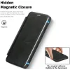 Coque portefeuille Phonesta Luxury Leather avec MagSafe pour Samsung Galaxy S25 Edge - Noir 5