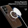Coque portefeuille Phonesta Luxury Leather avec MagSafe pour Samsung Galaxy S25 Ultra - Marron foncé 8