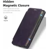 Coque portefeuille Phonesta Luxury Leather avec MagSafe pour Samsung Galaxy S25 Ultra - Violet foncé 4