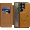 Coque portefeuille Phonesta Luxury Leather avec MagSafe pour Samsung Galaxy S25 Ultra - Marron clair 2