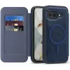 Coque portefeuille Phonesta Luxury Leather avec MagSafe pour Google Pixel 9a - Bleu foncé 2
