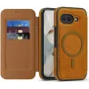 Coque portefeuille Phonesta Luxury Leather avec MagSafe pour Google Pixel 9a - Marron clair 2