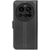 Coque portefeuille Phonesta Litchi Skin pour Xiaomi 15 Ultra - Noir 2