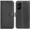 Coque portefeuille Phonesta Litchi Skin pour Xiaomi Poco X7 Pro - Noir