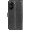Coque portefeuille Phonesta Litchi Skin pour Xiaomi Poco X7 Pro - Noir 2
